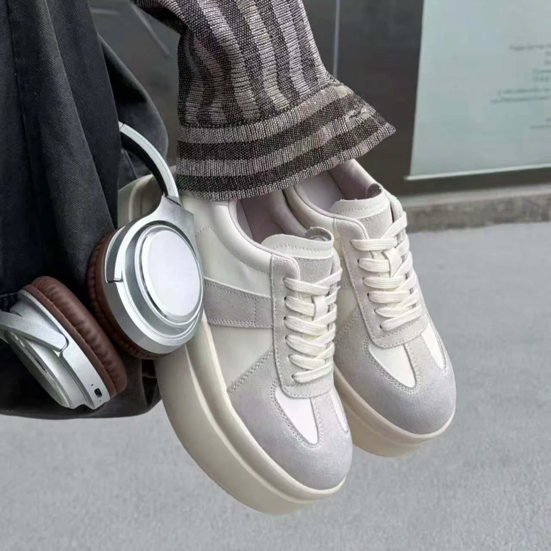 【本木鱼-C6072】时尚潮流百搭厚底板鞋