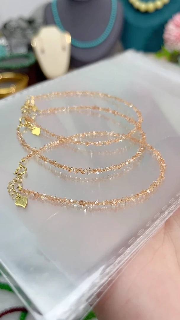 【闪购商品】钻石手链银S925镶嵌香槟色99