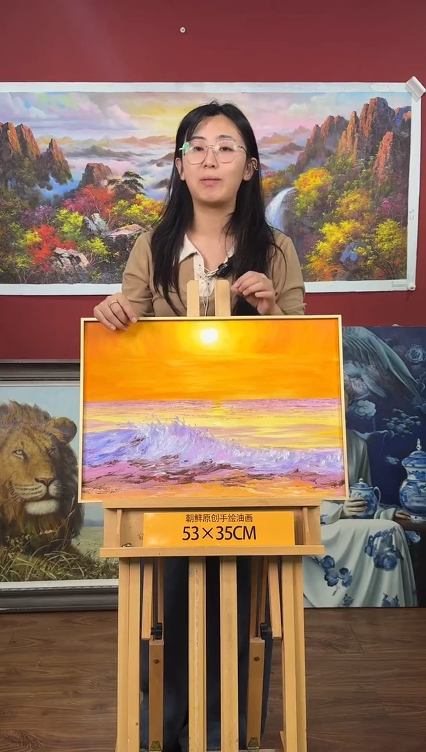 油画【10号】约53*35cm丨朝鲜原创纯手绘孤品油画丨顺丰包邮