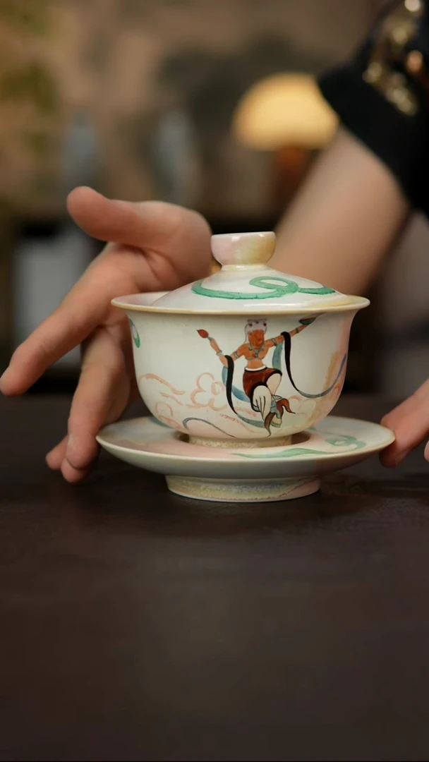 杯景德镇陶瓷杯碗柴烧多人