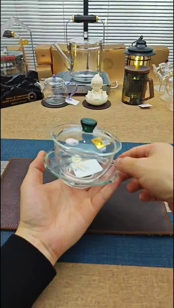 【闪购商品】禾器沁莲盖碗墨绿色
