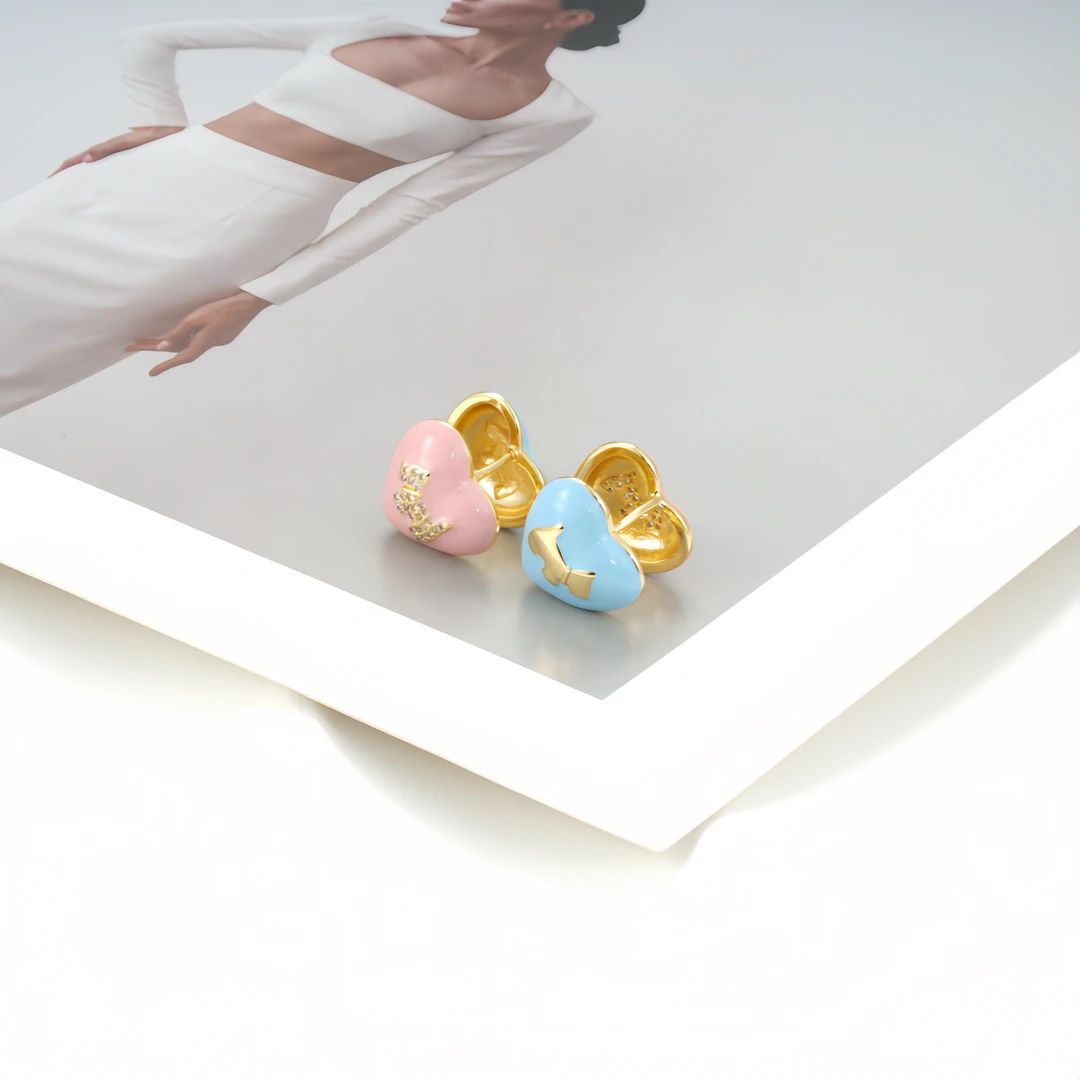 铜合金锆石耳饰 耳环9921