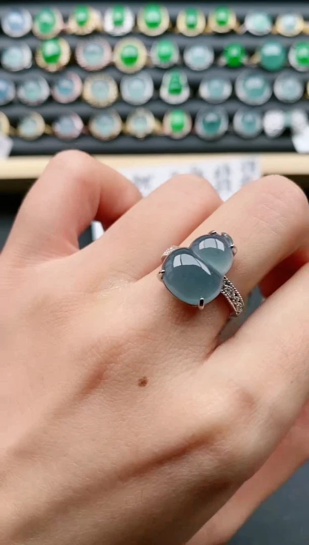 【闪购商品】翡翠戒指银S925镶嵌111111111111