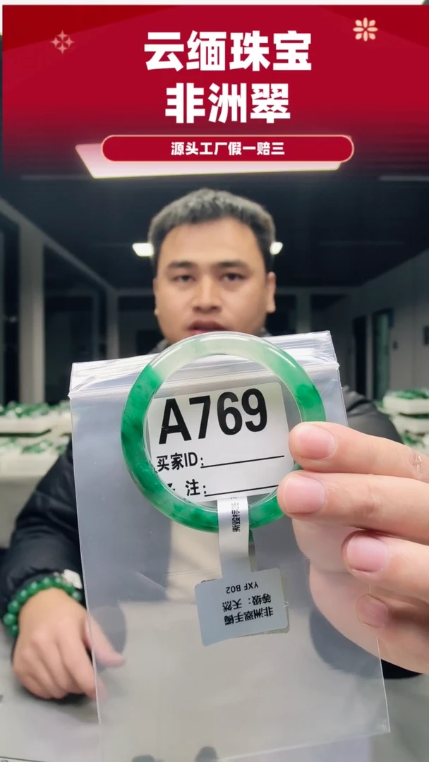 未镶嵌手镯石英质玉（非洲翠）54圈口A769