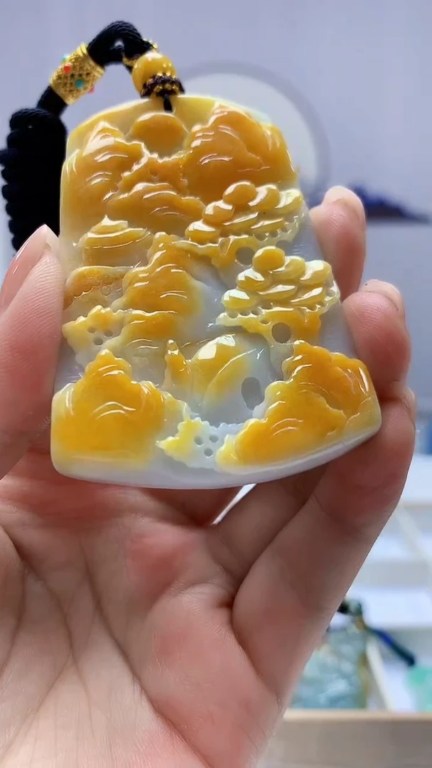 【闪购商品】定制翡翠未镶嵌5028ms-毛货26山水