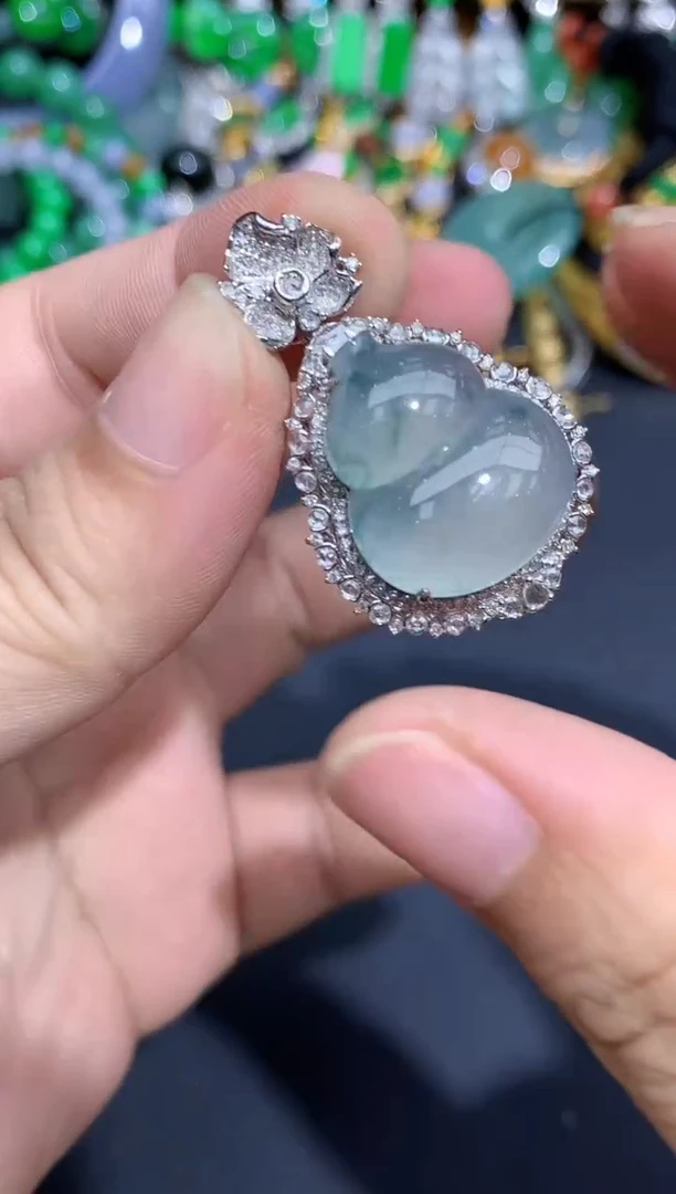 定制翡翠18K金镶嵌598-春日珠宝