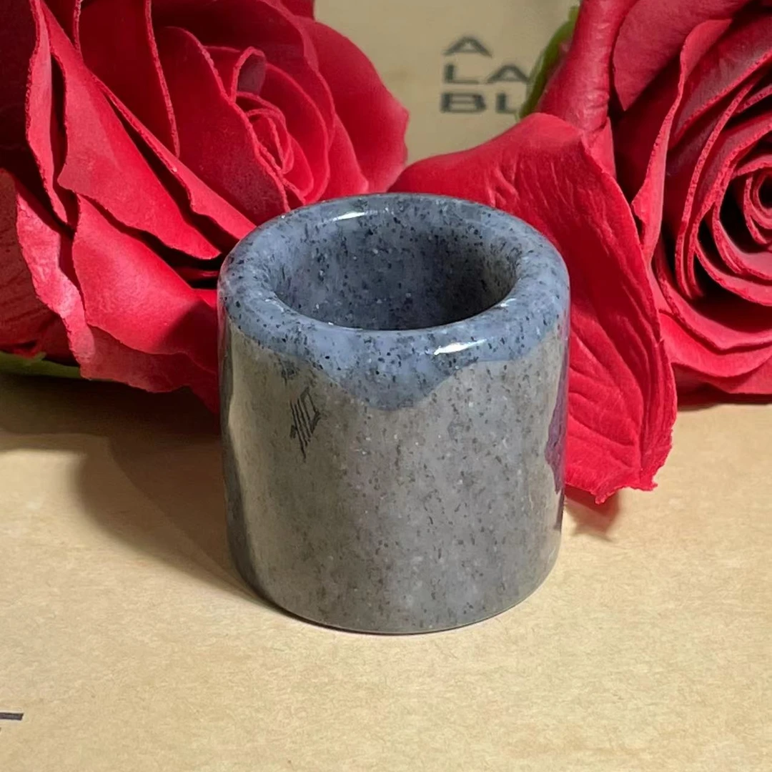 青花和田玉戒指戒圈