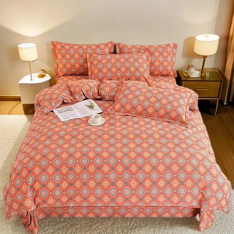 舒柔双层纱被罩--华丽图饰柔软透气加厚多功能舒适高级感卧室轻奢