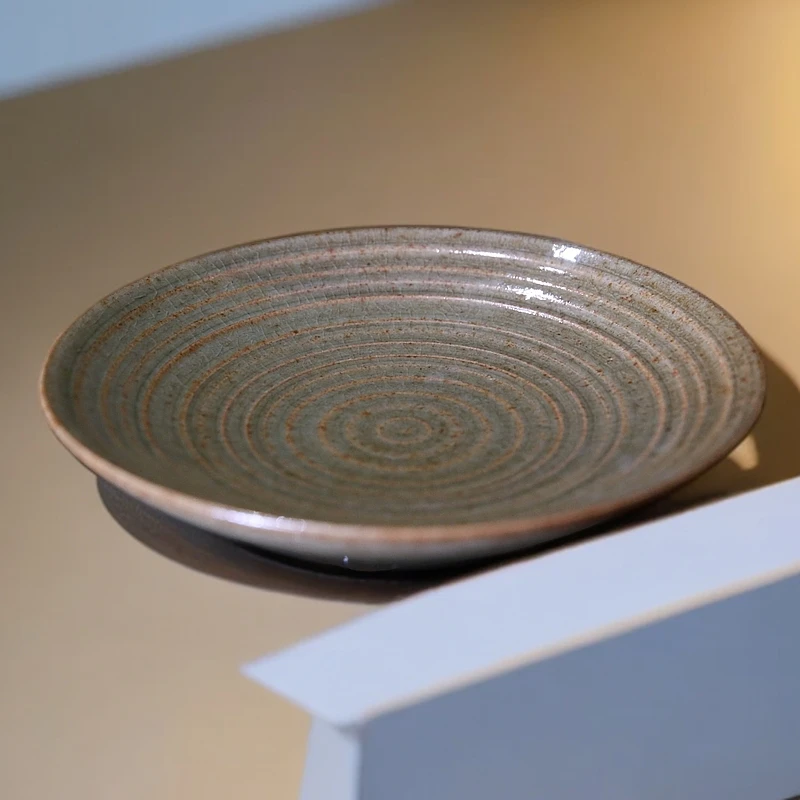【妃玲】陶瓷手工柴窑壶承、干泡茶盘纯手工复古大盘