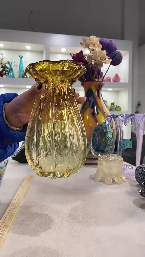 慕忆家手作琉璃花瓶瑕疵