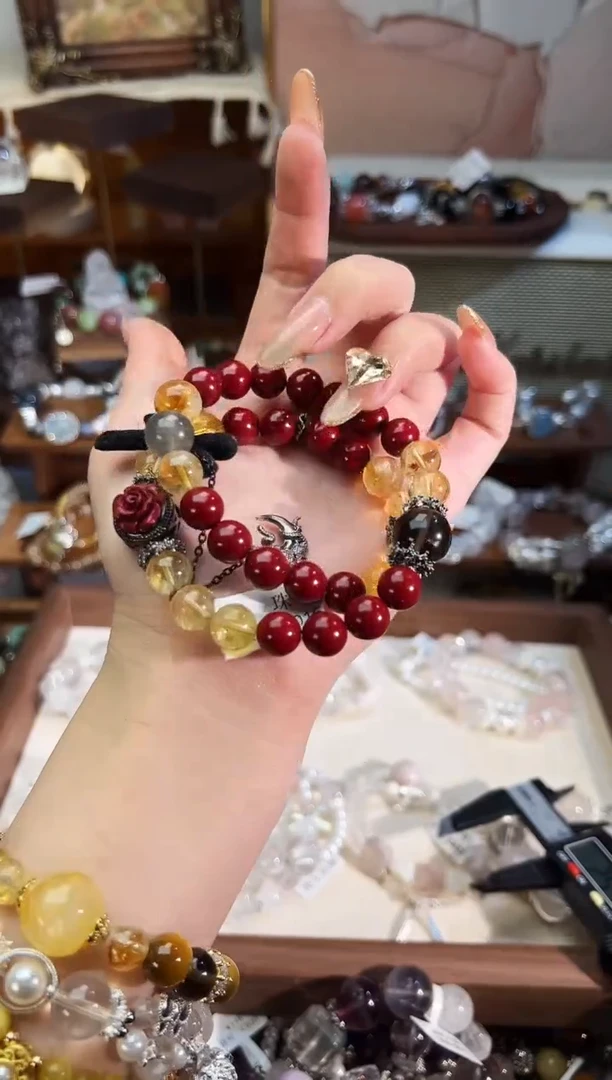 【闪购商品】水晶手串未镶嵌柚子原創水晶