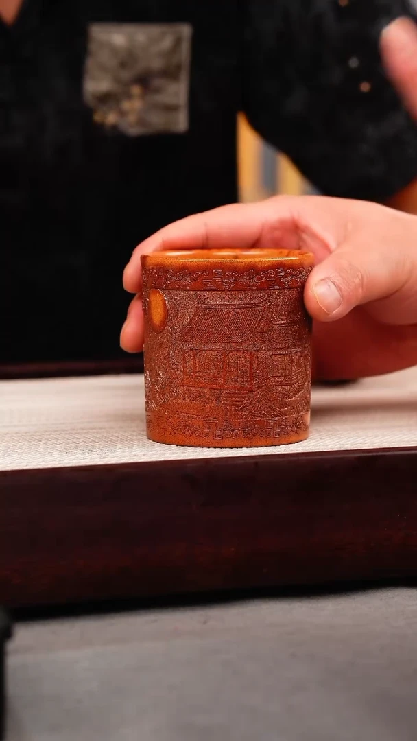 茶壶紫砂龙骨金砂 和气生财直筒杯