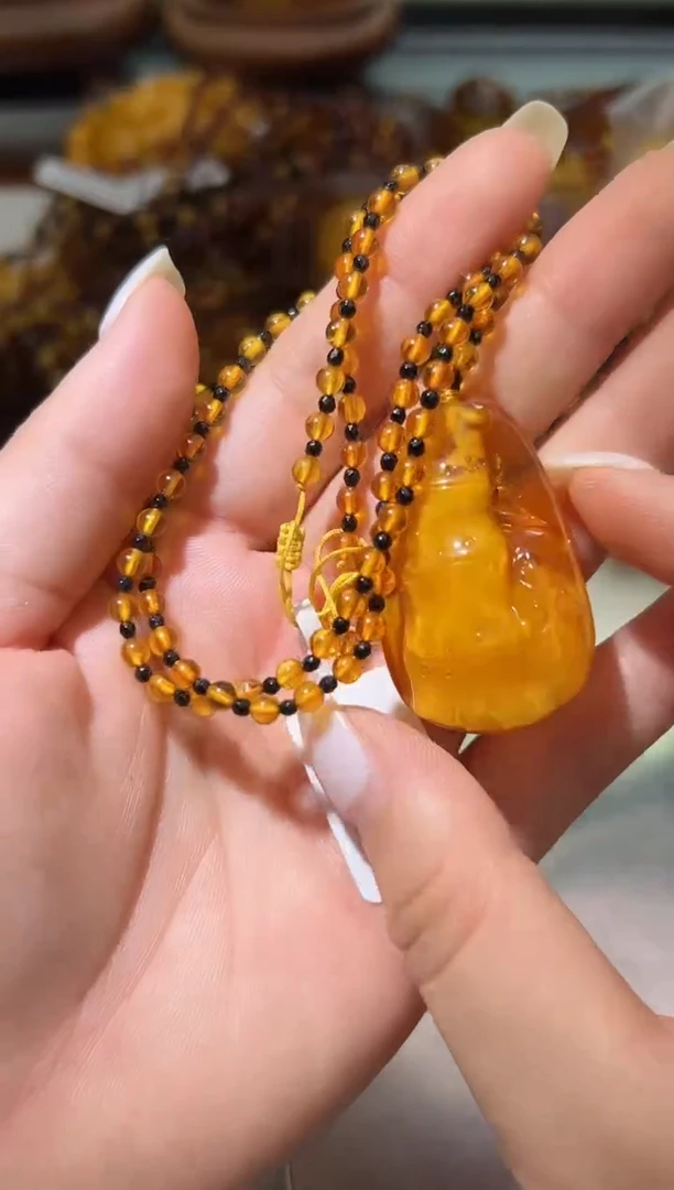 裸石琥珀未镶嵌蜜蜡吊坠