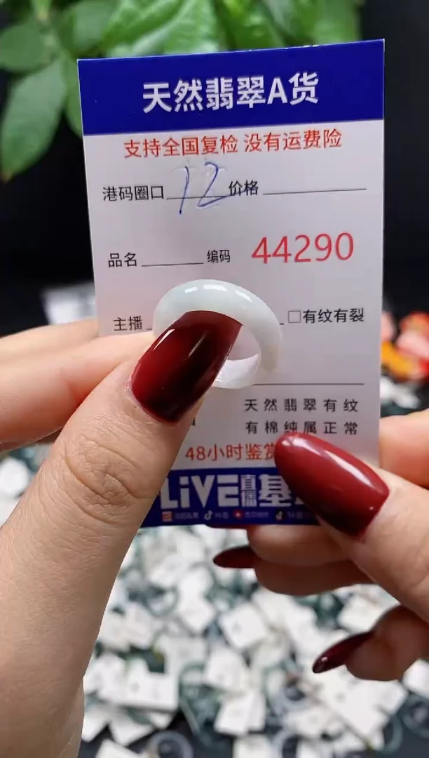 翡翠戒指未镶嵌 天然翡翠戒圈4290