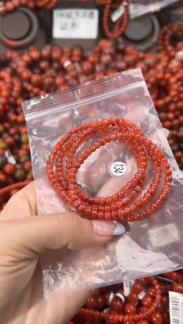 未镶嵌手串南红玛瑙4+