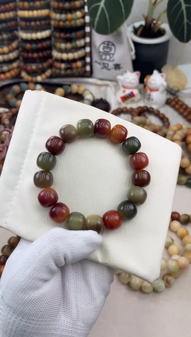 菩提根/象牙果手串a570卡15 干磨