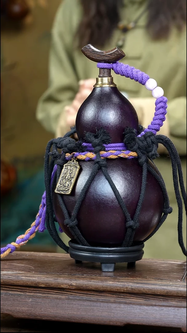 YZ098复古网兜款天然酒葫芦（一物一拍）