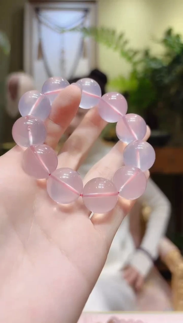 【闪购商品】水晶手串未镶嵌果冻粉水晶手串A3/17-18