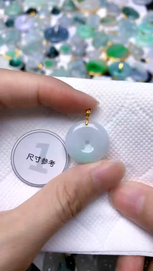 颈饰银S925镶嵌翡翠天然A货翡翠