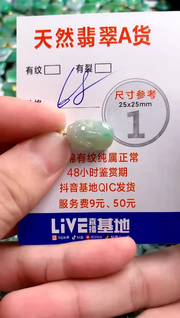 翡翠18K金镶嵌颈饰13006590