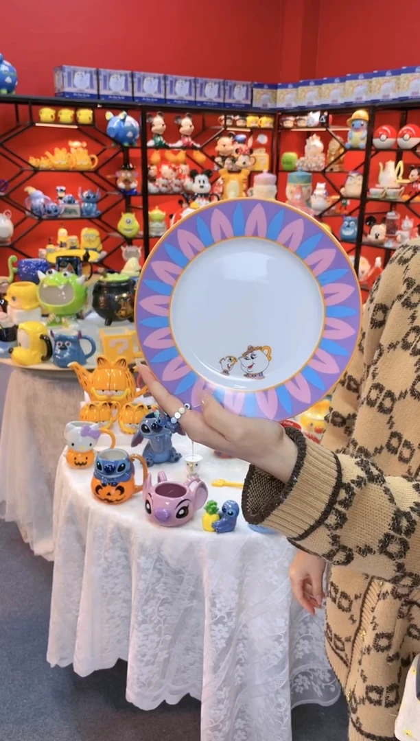 【闪购商品】1@@陶瓷茶壶太太糕点盘