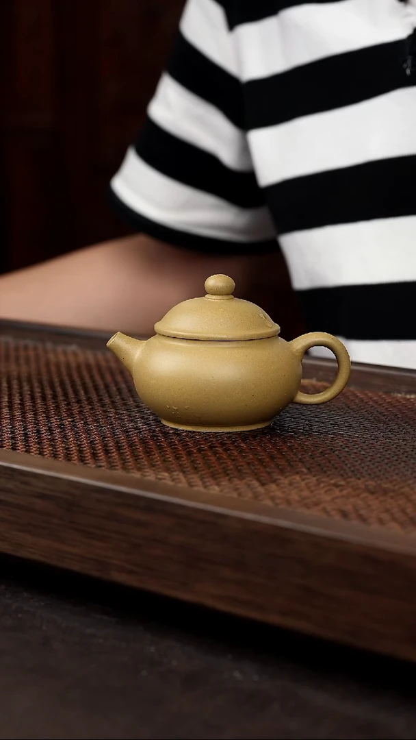 茶壶紫砂黄金段圆珠