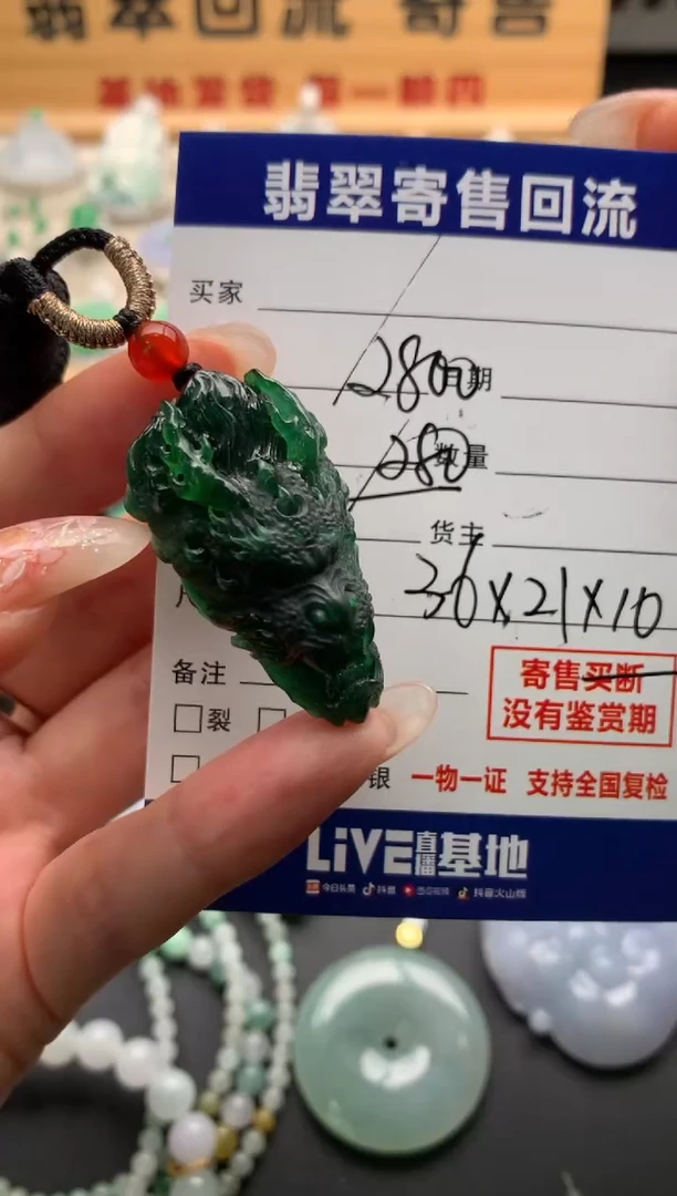 翡翠未镶嵌颈饰@**～10137271