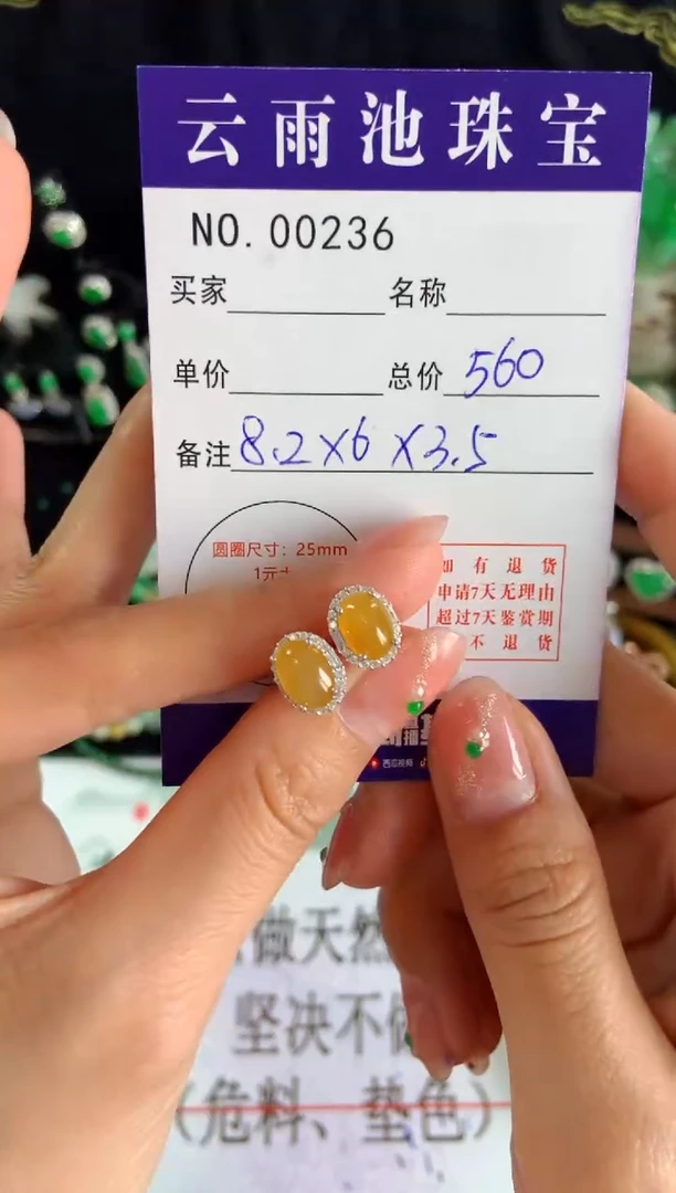 【闪购商品】翡翠耳饰银S925镶嵌翡翠