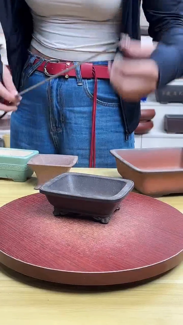 紫砂花盆浅草紫砂花盆微瑕