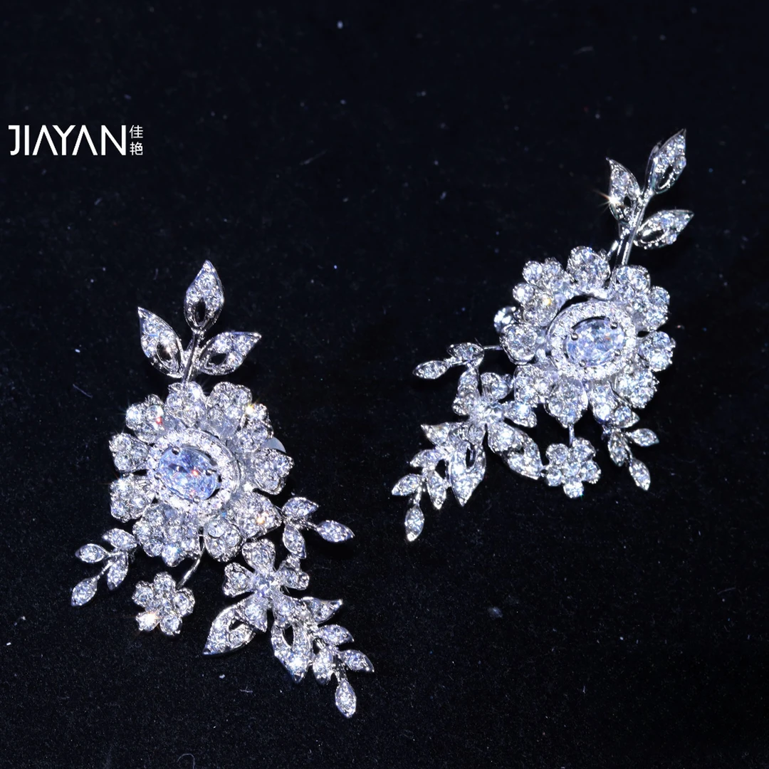 合金耳饰 18334ETE新款韩系植物花卉耳饰简约百搭耳夹