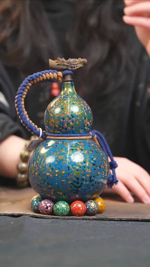 【闪购商品】YT181漆艺酒葫芦不包手串及旋转底座