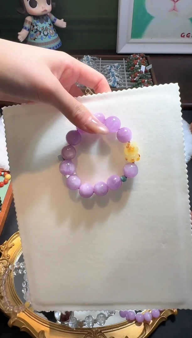 【闪购商品】锂辉石手串未镶嵌紫锂辉手串