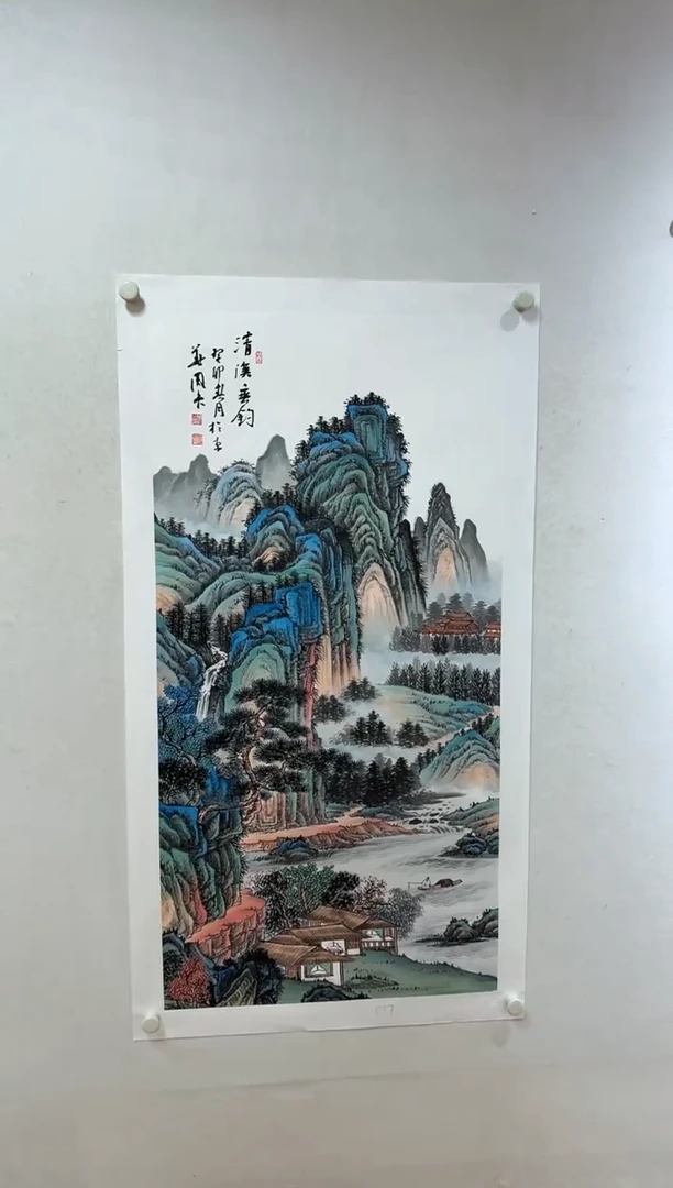 国画22山水（红）-周卡-8平尺