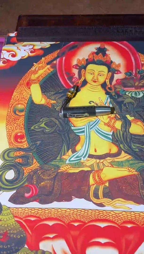 卷轴画菊菊唐卡tk