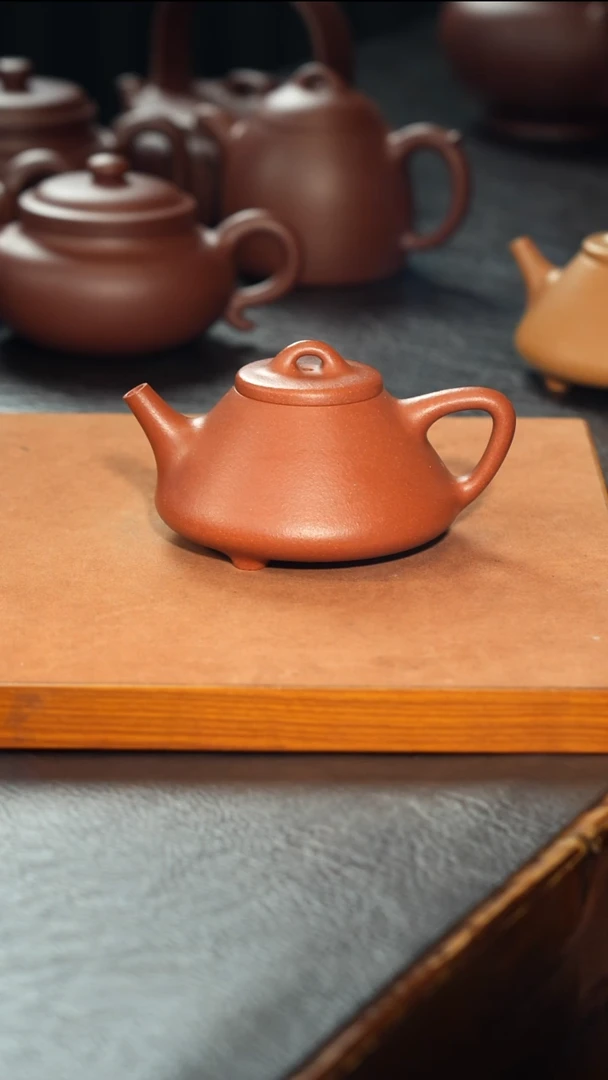 茶壶紫砂半手精工红降坡子冶壶