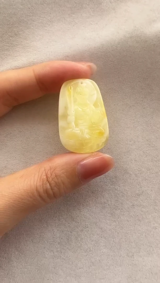 【闪购商品】琥珀裸石未镶嵌10208114-不动明王