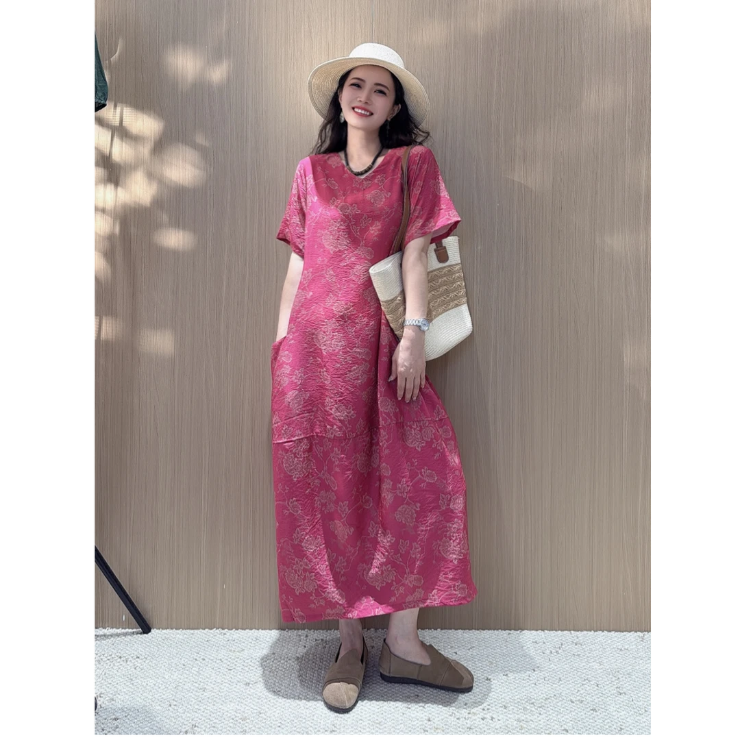 8924新款夏季优雅减龄清爽碎花连衣裙QZ
