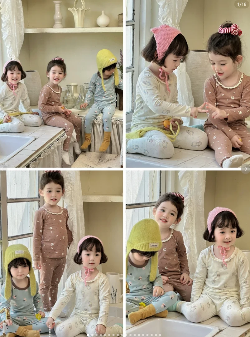 【108】实体品牌冬款家居服套装 棕绿色条纹