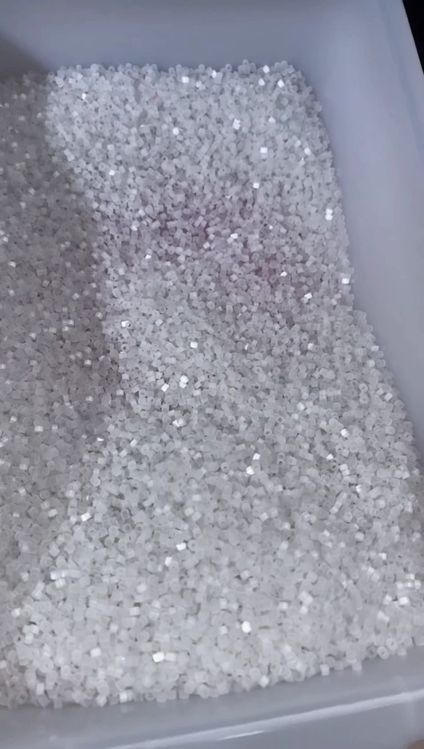 玻璃2218拉丝古董珠100克白色