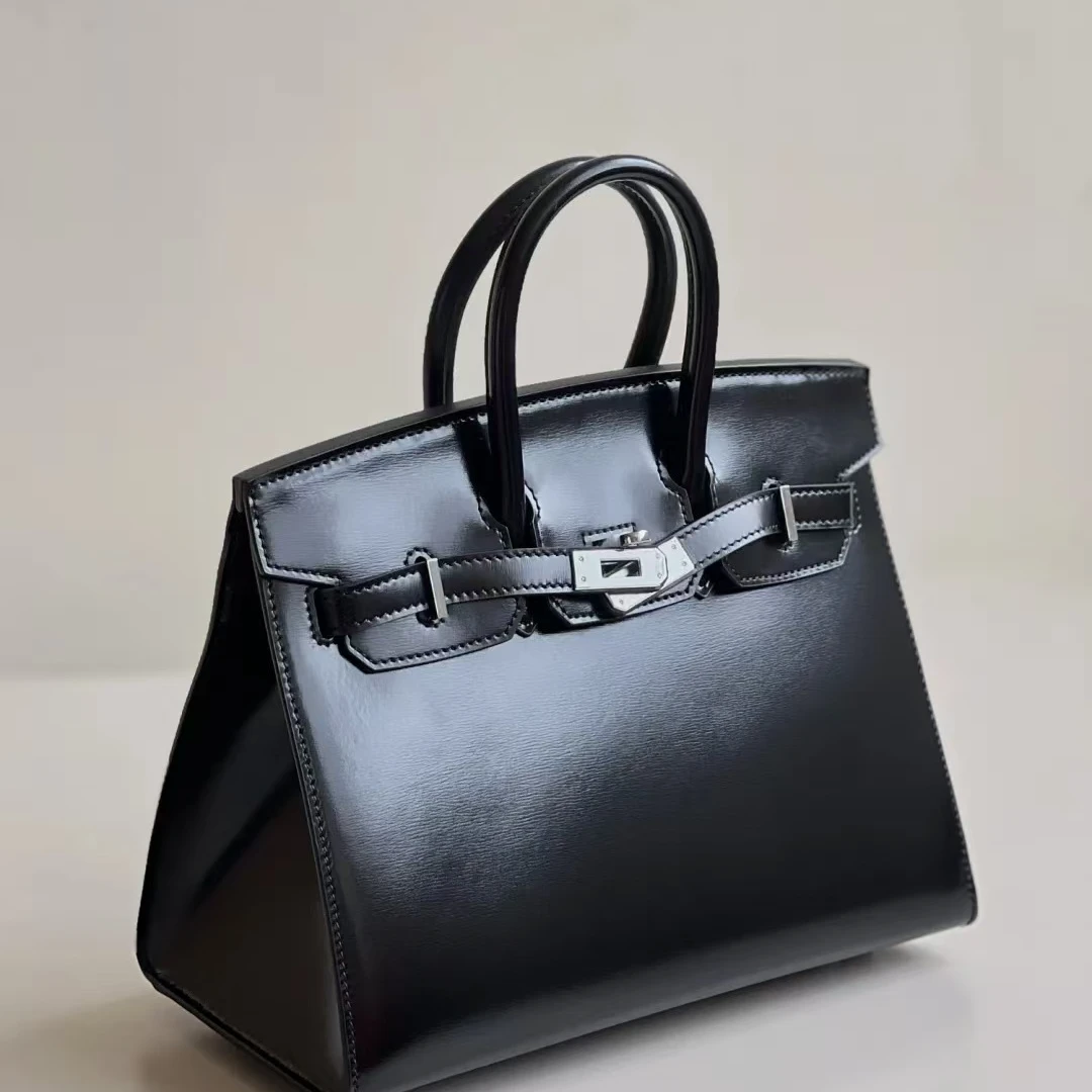 古着包包休闲时尚气质轻奢百搭女士黑色真皮单肩荔枝纹