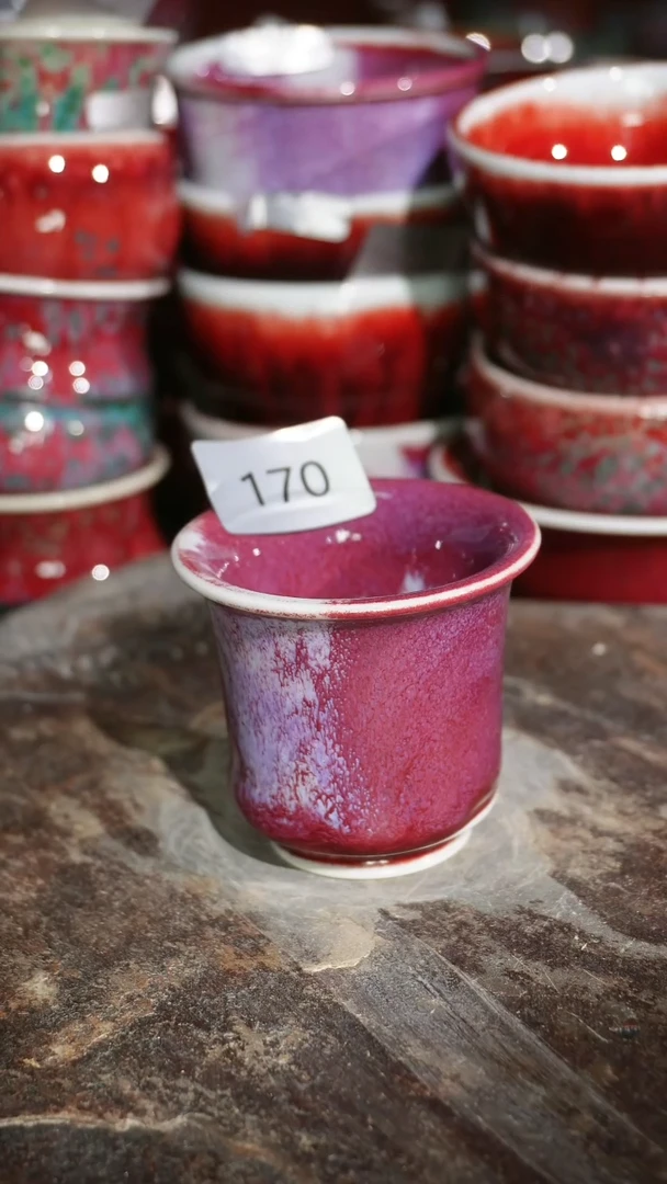 摆件陶精品窑变钧瓷茶器