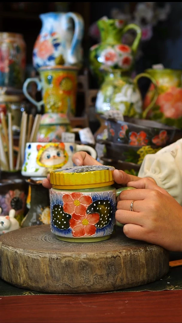 陶瓷205景德镇手工手绘釉下彩