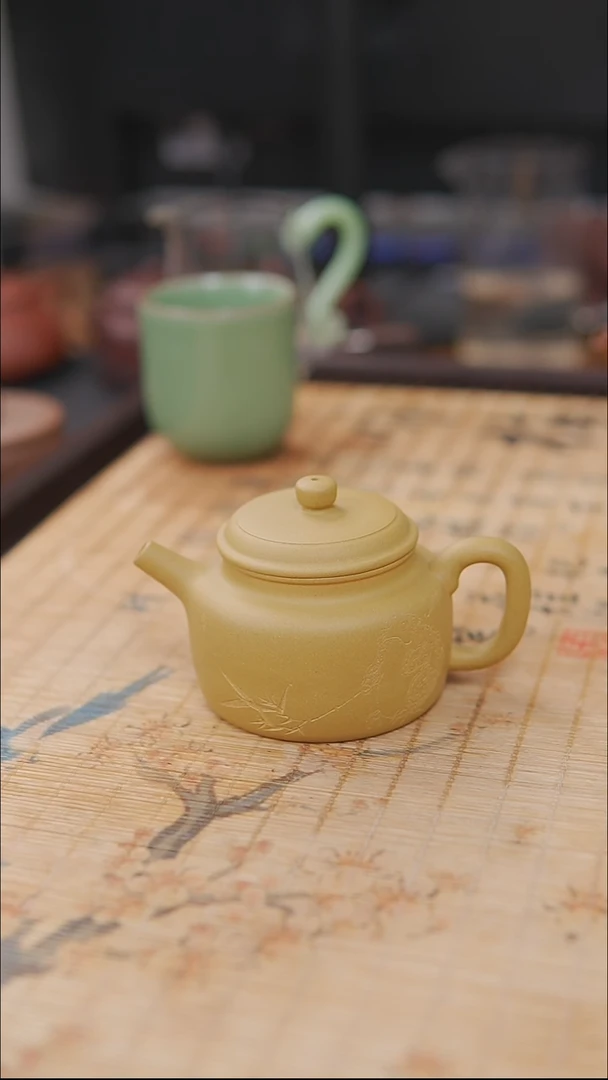 茶壶紫砂黄金段泥  半手工   德中壶