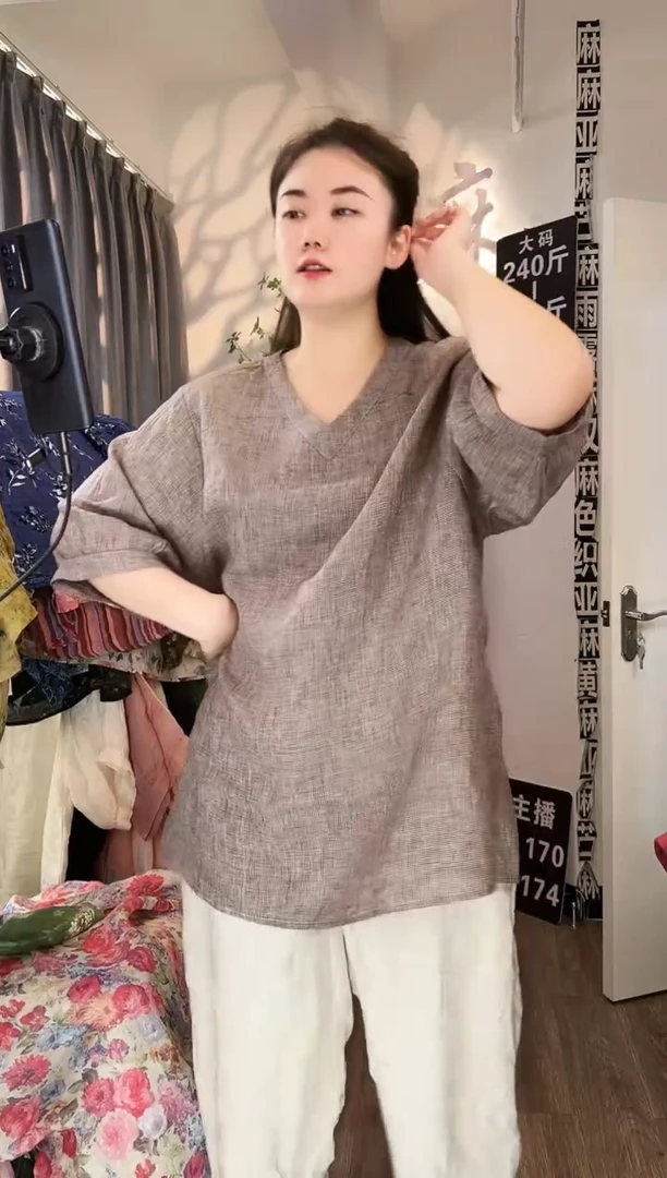 亚麻汉麻苎麻大码女装。
