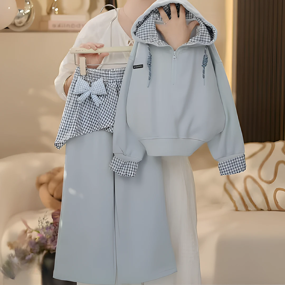 女童套装春秋装2025新款洋气儿童韩系穿搭女孩秋季休闲运动两件套