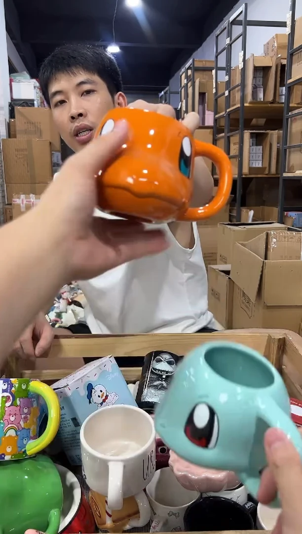 瓷片杰尼龟小火龙对杯
