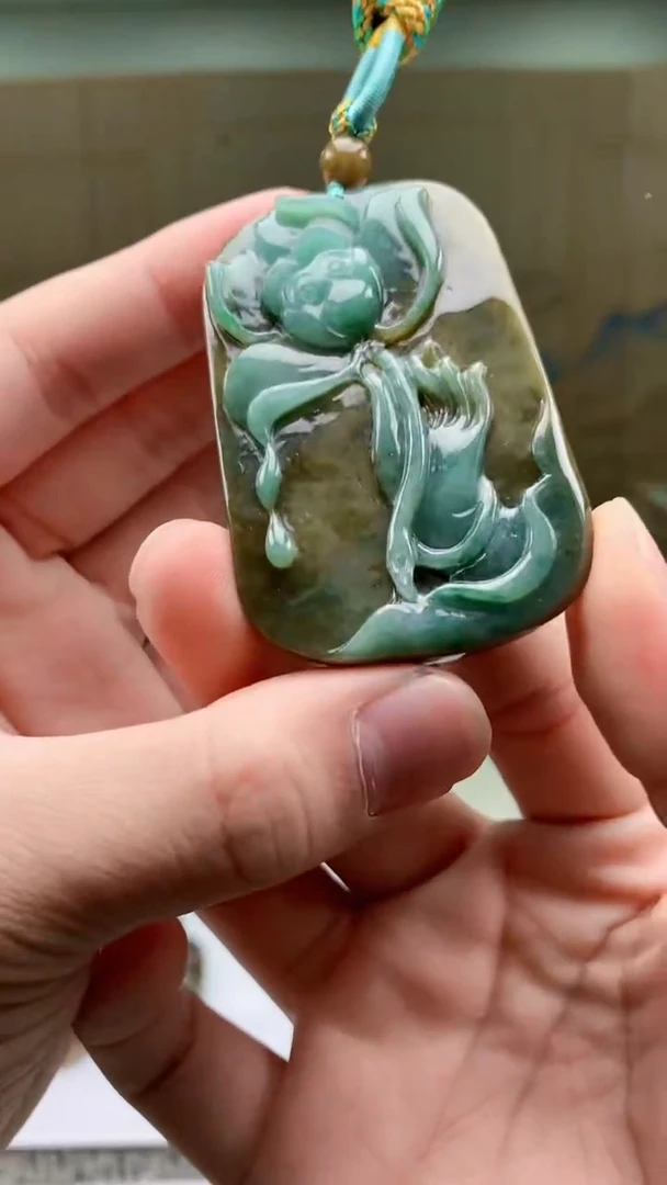 【闪购商品】定制翡翠未镶嵌5028bb-毛货挂件42