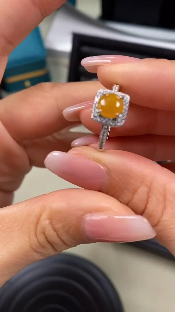 【闪购商品】翡翠戒指银S925镶嵌6826