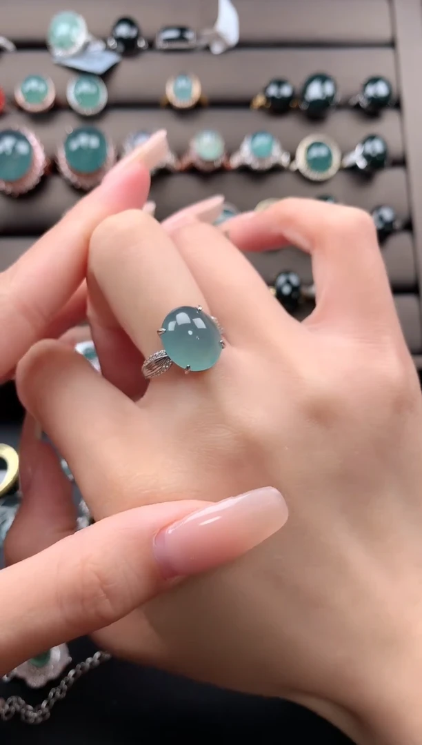 【闪购商品】翡翠戒指银S925镶嵌3213213