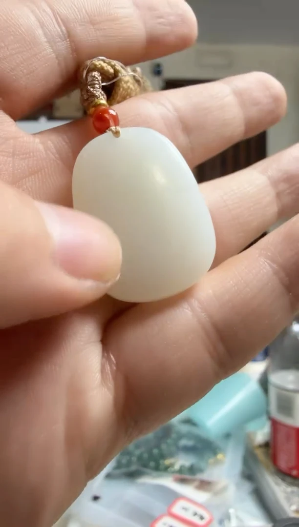 18K金镶嵌和田玉挂件luf-228